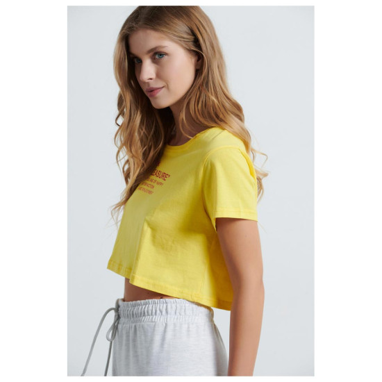 Bodytalk Γυναικεία κοντομάνικη μπλούζα Cropped